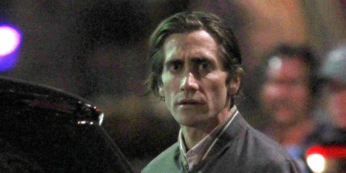 Jake Gyllenhaal looks scarily thin on the set of his new movie 'Nightcrawler' in Los Angeles